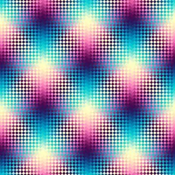 Diagonal plaid pattern. Moire overlapping effect. Vector seamless image. Stock Illustration