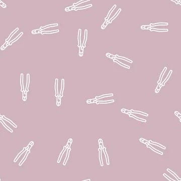 Diagonal pliers line seamless pattern Stock Illustration