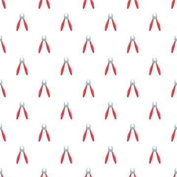 Diagonal pliers tool pattern with red handles Stock Illustration