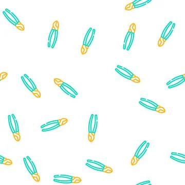 Diagonal pliers vector seamless pattern Stock Illustration
