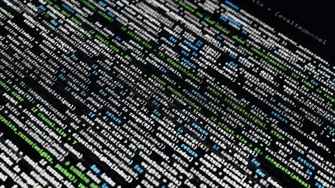 Diagonal programming code background with a seamless loop Stock Footage 347812581