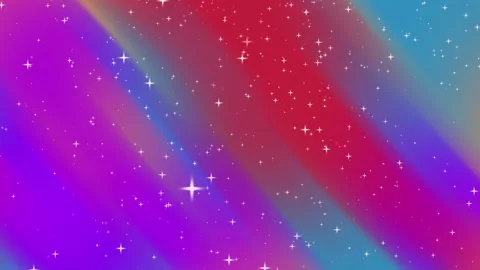 Diagonal rainbow stripes with white starlike glitter, ideal for colorful backgro Stock Footage 325481791