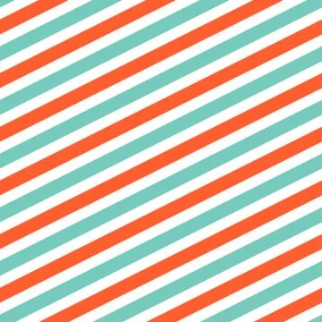 Diagonal red and mint line pattern Illustrazione stock
