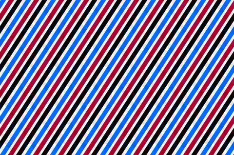 Diagonal Red Blue Black Striped Seamless Pattern Background With Retro Opti.. 스톡 일러스트