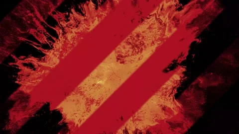 The diagonal red stripes through which the red-hot lava flows symbolise danger. Stock Footage 239217116