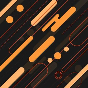 Diagonal rounded border line geometric dot spot. Illustrazione stock