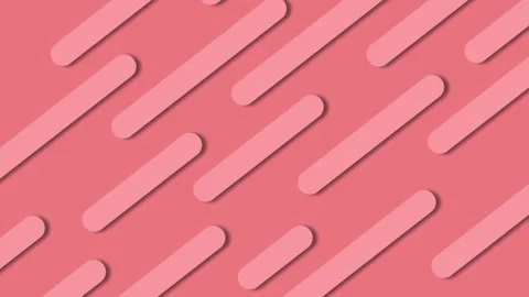 Diagonal Rounded Pink Lines Pattern with Soft Shadows on Coral animation Ba.. Stock Footage 321854993