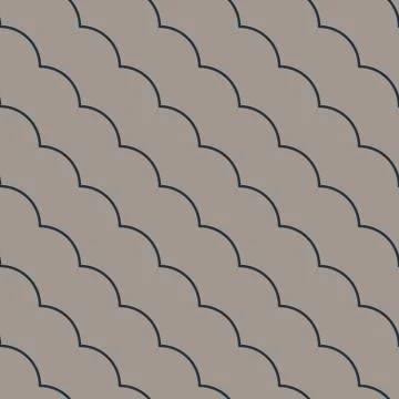 Diagonal ruffle lines seamless vector pattern. Stock Illustration