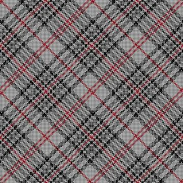 Diagonal seamless checkered pattern in grey and red Stock Illustration