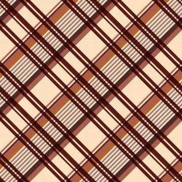Diagonal seamless pattern in beige and brown Stock Illustration