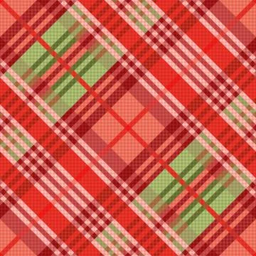 Diagonal seamless pattern mainly in red hues Stock Illustration