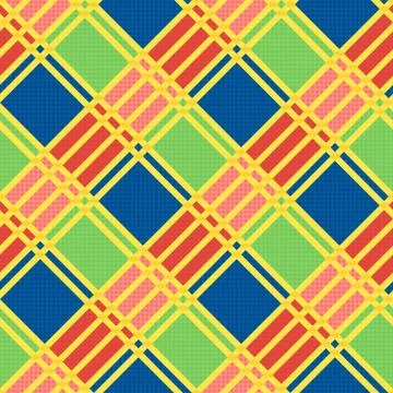 Diagonal seamless pattern in motley colors Stock Illustration