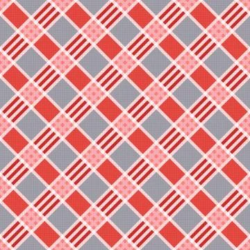 Diagonal seamless pattern in pink an gray trendy hues Stock Illustration