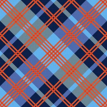 Diagonal seamless pattern in red an blue hues Stock Illustration