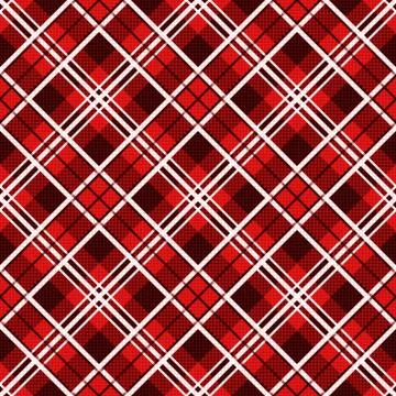 Diagonal seamless pattern in red hues Stock Illustration