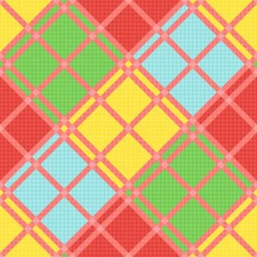 Diagonal seamless pattern in various motley colors Stock Illustration