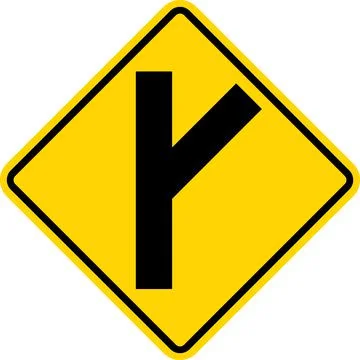 Diagonal side road intersection sign. Stock Illustration