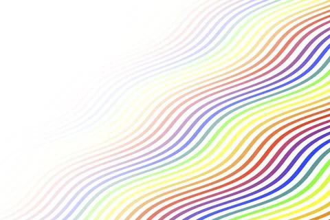 Diagonal slant wave stripes pride flag lgbtq holiday rainbow colors  pattern Stock Illustration