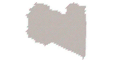 Diagonal Sliding Animation Reveals Libya Country Map Stock Footage 324628430
