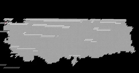 Diagonal Sliding Shapes Construct the Map of Turkey Stock Footage 327402169