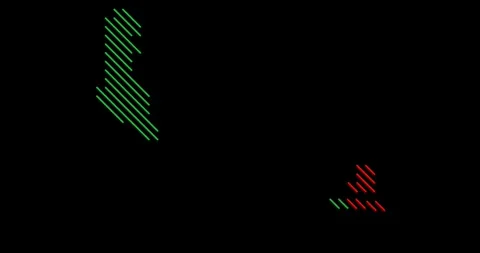Diagonal Sliding Visualization Forms the Map of Comoros Stock Footage 323825882