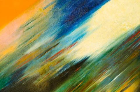 Diagonal smears of a watercolor paint on a solid canvas Illustrazione stock