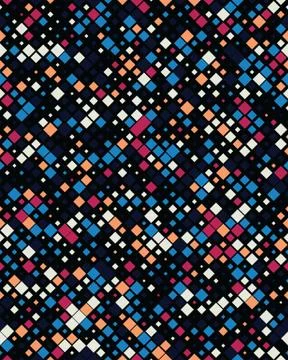 Diagonal square mosaic pattern Stock Illustration