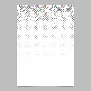 Diagonal square pattern brochure design - mosaic stationery background Illustrazione stock