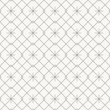 Diagonal star lattice ornament pattern, seamless pattern in line design. star 스톡 일러스트
