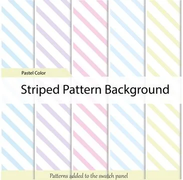Diagonal stripe pattern vector. Pastel color set Geometrical simple diagona.. 스톡 일러스트