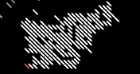 Diagonal Stripe Transition Forming and Removing Slovenia Map Stock Footage 327940564