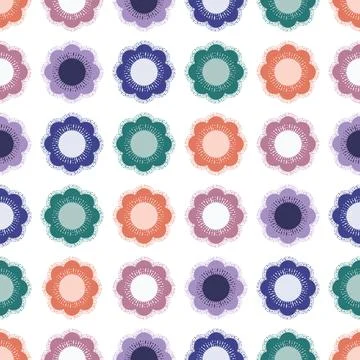 Diagonal Striped Floral Seamless Pattern Background Stock Illustration
