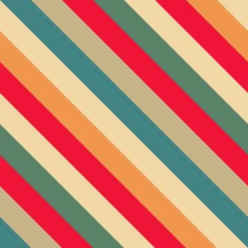 Diagonal Stripes Christmas Pattern in Festive Red, Green, and Gold Stock Illustration