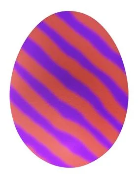 Diagonal Stripes Easter Egg Stock Illustration