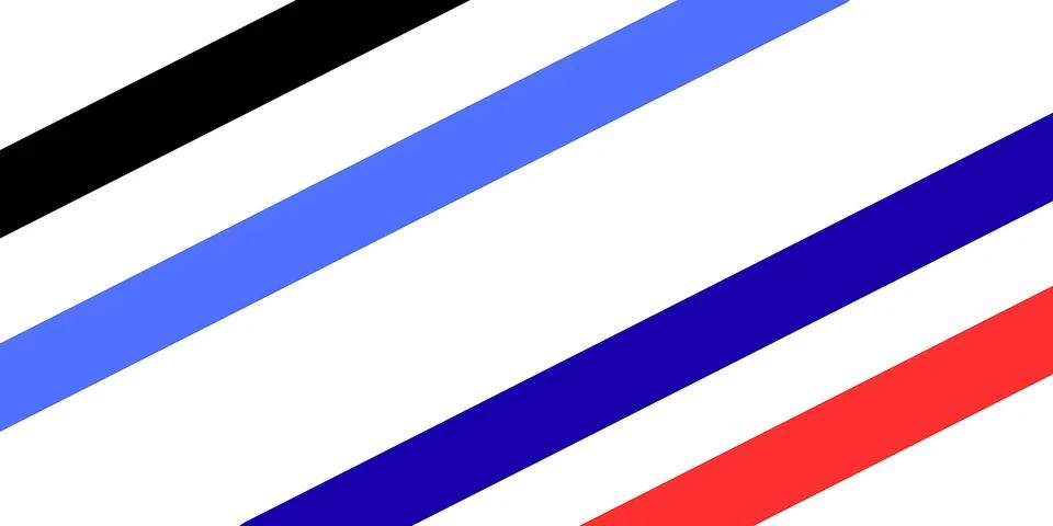 Diagonal stripes pattern with black, blue and red colors Stock Illustration