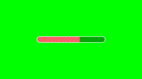 Diagonal stripes progress bar Green Screen Lower Third Stock Footage 345222071