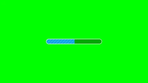 Diagonal stripes progress loading bar animation on green screen Video stock 343493960