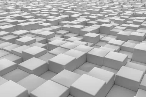 Diagonal surface made of cubes Illustrazione stock