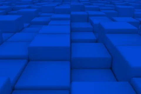 Diagonal surface made of cubes Stock Illustration