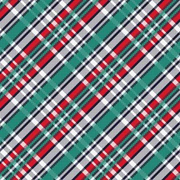 Diagonal tartan seamless texture Stock Illustration