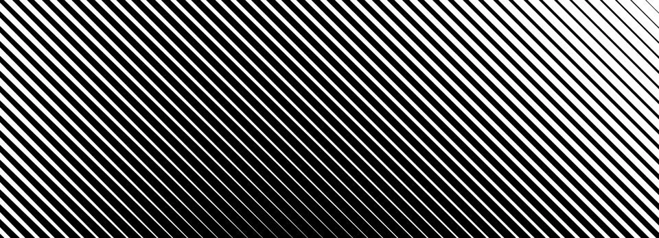 Diagonal thin line halftone gradation texture. Fade oblique stripe gradient Illustrazione stock
