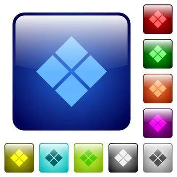 Diagonal tile pattern color square buttons Stock Illustration