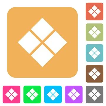 Diagonal tile pattern rounded square flat icons 스톡 일러스트