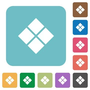 Diagonal tile pattern rounded square flat icons 스톡 일러스트