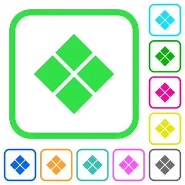 Diagonal tile pattern vivid colored flat icons イラスト素材