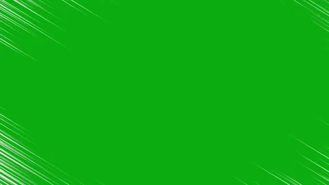 Diagonal top right white speed lines animated on green screen action anime Stock Footage 335218037