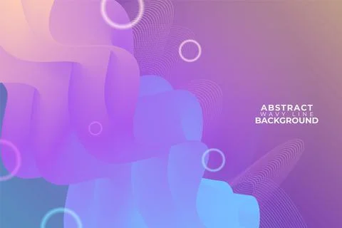 Diagonal Wavy Line Abstract Soft Gradient Orange Purple and Blue Background w Stock Illustration