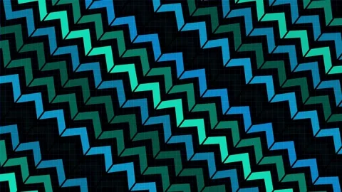 Diagonal zigzag pattern over dark grid background, geometric abstract tech .. Stock Footage 329520747