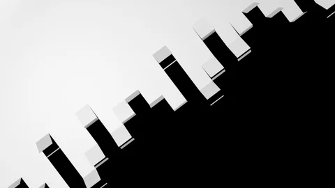 Diagonally unfolding white elements - from left to right, + alpha (FULL HD) Video stock 90851763
