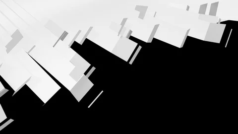Diagonally unfolding white elements with massive twist - left to right, + alpha Video stock 90988097